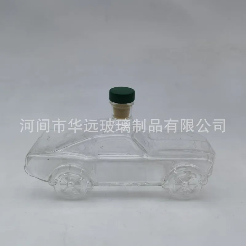 Veltora police car whiskey bottle with wild horse whiskey glass, novelty toy alcohol bottle, fun bar decor collectible.