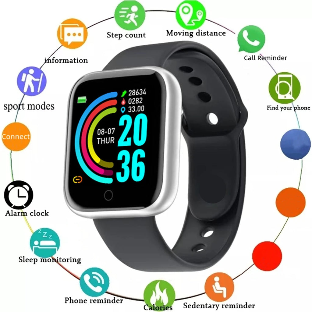 Veltora smartwatch for men and women with digital display, fitness tracking, message notifications, and adjustable strap.