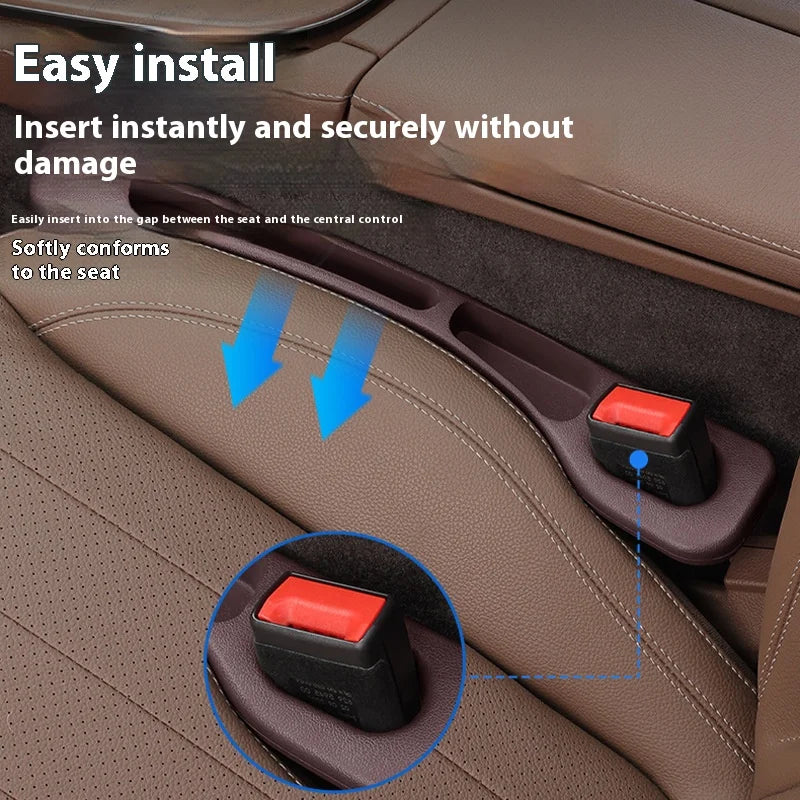 Veltora 2-piece automotive interior set including car seat gap plug, anti-leak strip, and multi-functional storage box.