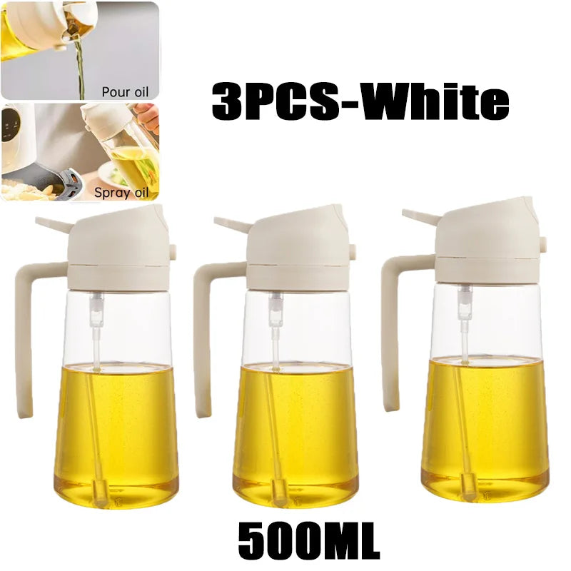Veltora 200ml plastic oil spray bottle for BBQ and baking, with a spray nozzle and oil brush attachment for cooking and vinegar.