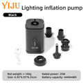 Veltora YIJU wireless portable mini air compressor inflates air cushions, beds, swim rings, and more for outdoor use.