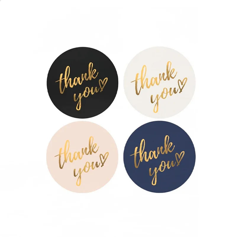 Blue "Thank You" stickers from Veltora, 1-inch size, for envelope sealing, gift decoration, and stationery supplies.