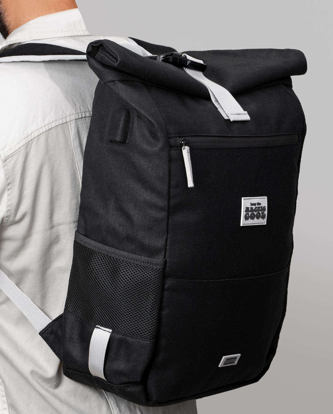 Black Arcticus Polar Explorer Backpack with multiple compartments and padded straps, ideal for outdoor adventures.