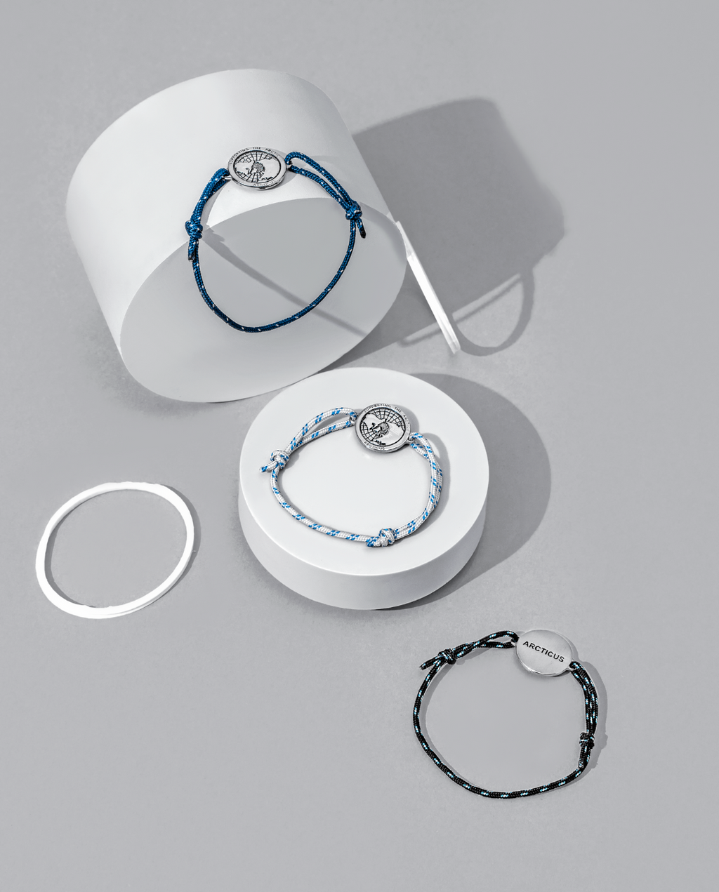 Black Arctic Circle bracelet by Arcticus featuring a sleek, minimalist design with a smooth, polished finish.