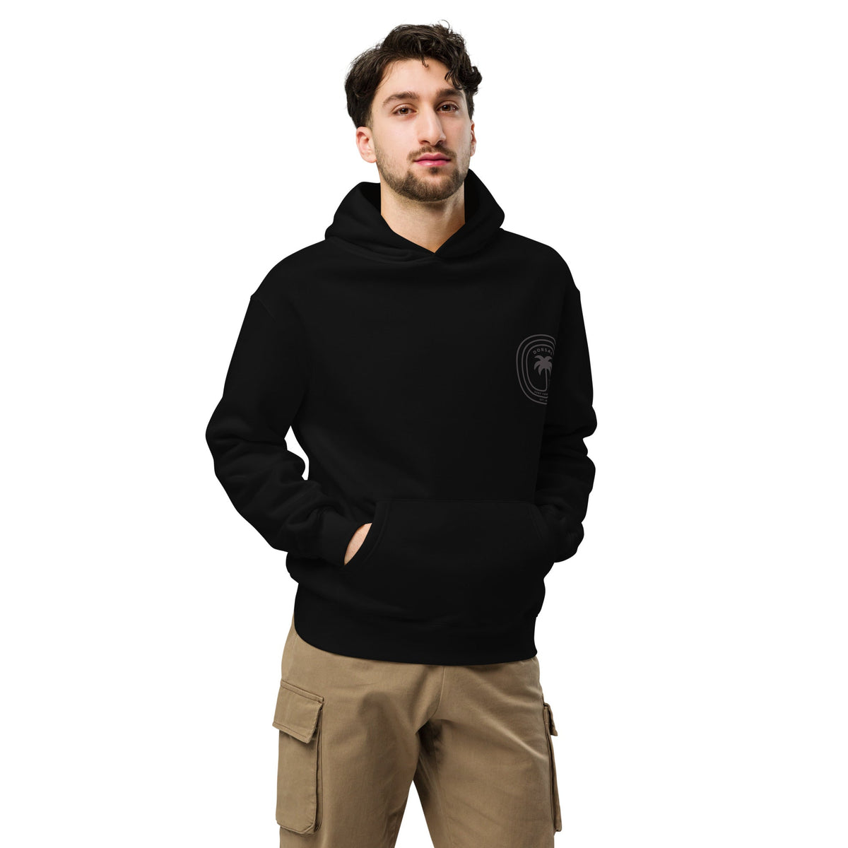 DORSAL® Palm Non-Fade Unisex Pull Over Hoodie featuring palm design, soft fabric, and comfortable fit for casual wear.