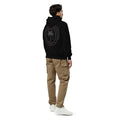 DORSAL® unisex palm print pull-over hoodie in black, featuring a non-fade design and comfortable fit.
