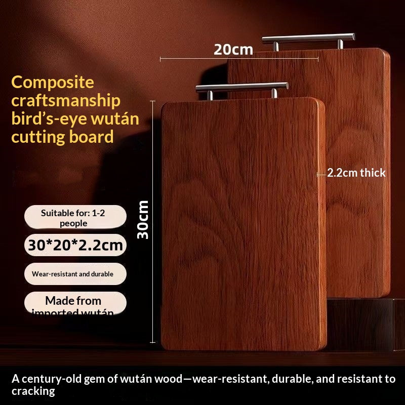 Large Dropshipman cutting board for home kitchen and commercial use, 30x20x2cm, square, sturdy wood surface for food prep.
