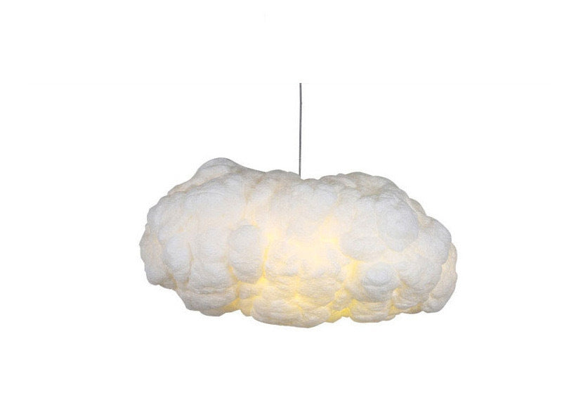 Warm light net red cotton cloud chandelier, floating cloud lamp by Dropshipman, with a soft, airy cloud design for modern decor.