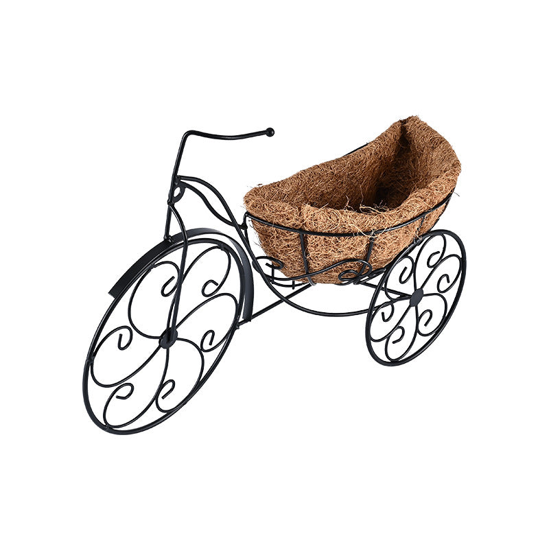 Iron frame coconut fiber hanging basket for flowers and violets, designed for garden decor by Dropshipman