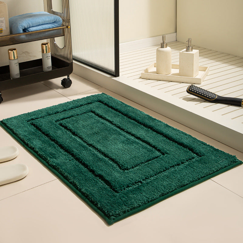 Green bathroom doorway doormat by Dropshipman, 40x60cm household carpet with non-slip backing for entryway use.