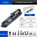 Dropshipman grey handheld car vacuum cleaner with super strong suction power, wireless and compact for household and vehicle cleaning