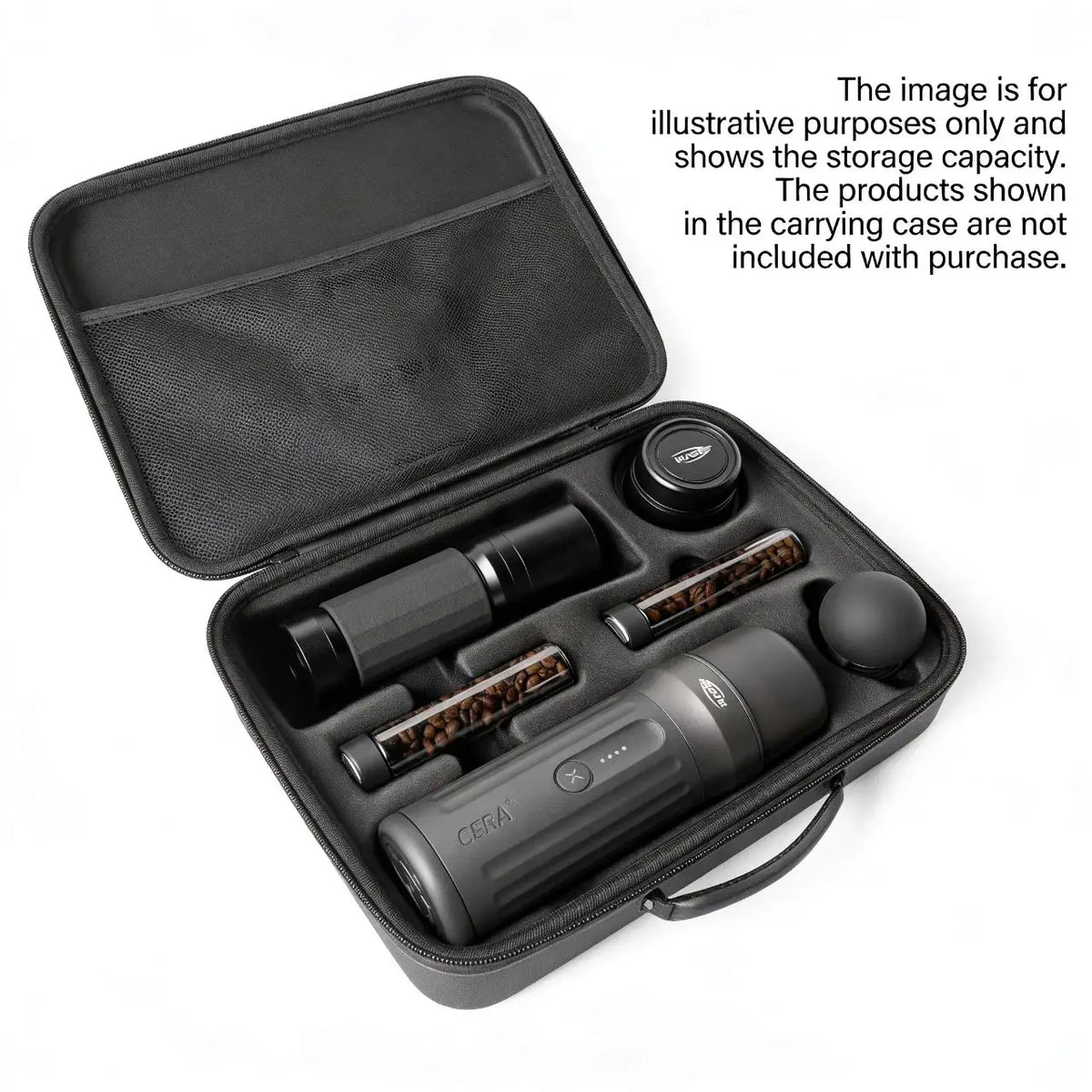 IKAPE carrying bag for Kapo K2 portable coffee machine, designed for easy transport at home, car, or camping.