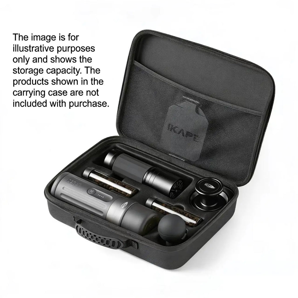 IKAPE carrying bag for Kapo K2 portable coffee machine, designed for easy transport for camping, car trips, or home use.