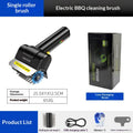 Rechargeable electric barbecue brush with stainless steel roller for outdoor camping and grill cleaning, OEM customizable by Dropshipman.