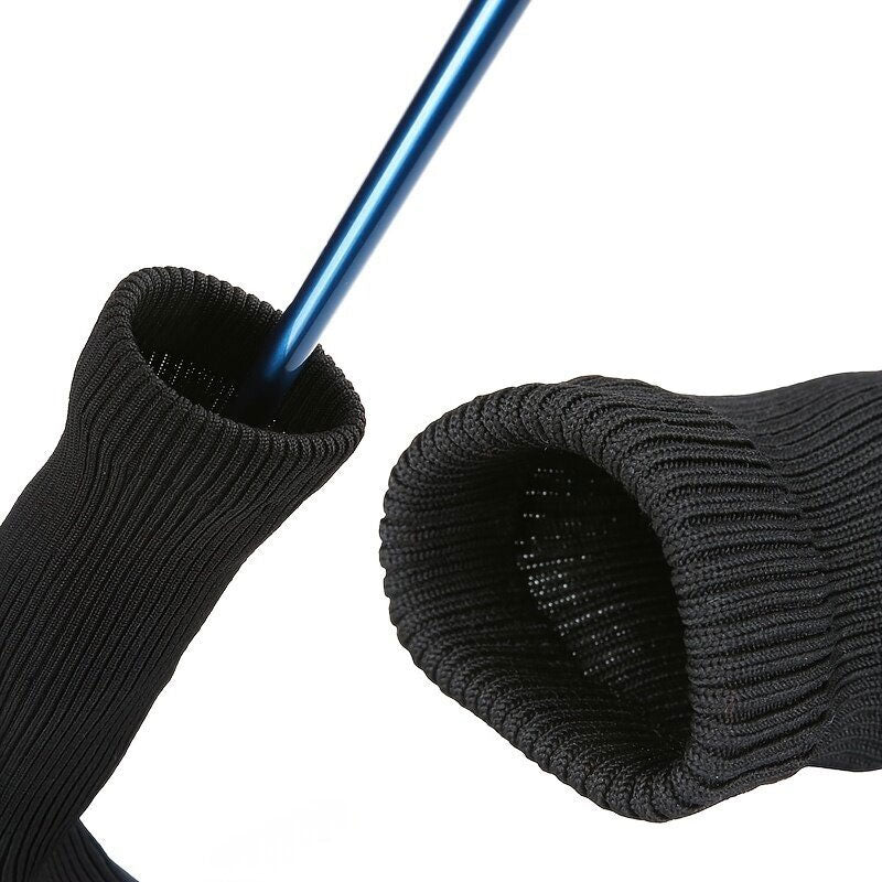 eprolo 3-piece long-neck golf club headcover set with numbered wooden protectors, durable golf accessories for club protection.