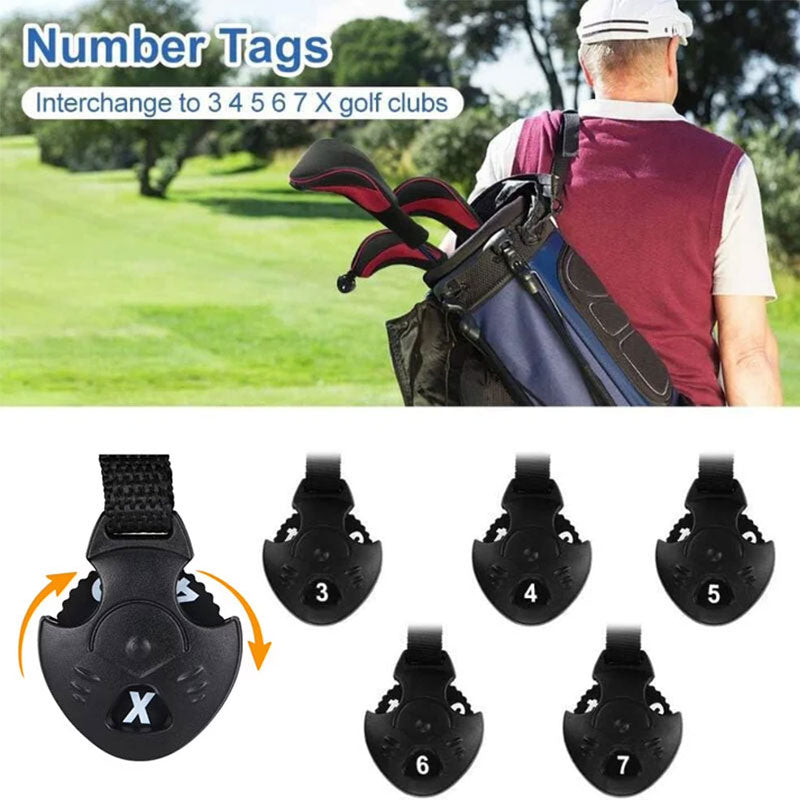 Set of three eprolo long-neck golf club headcovers with numbered wooden protectors for durable golf club protection.