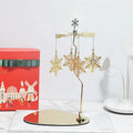 Eprolo carousel candle spinner holder with rotating heat-powered candlestick and tray, decorative and functional for home ambiance.