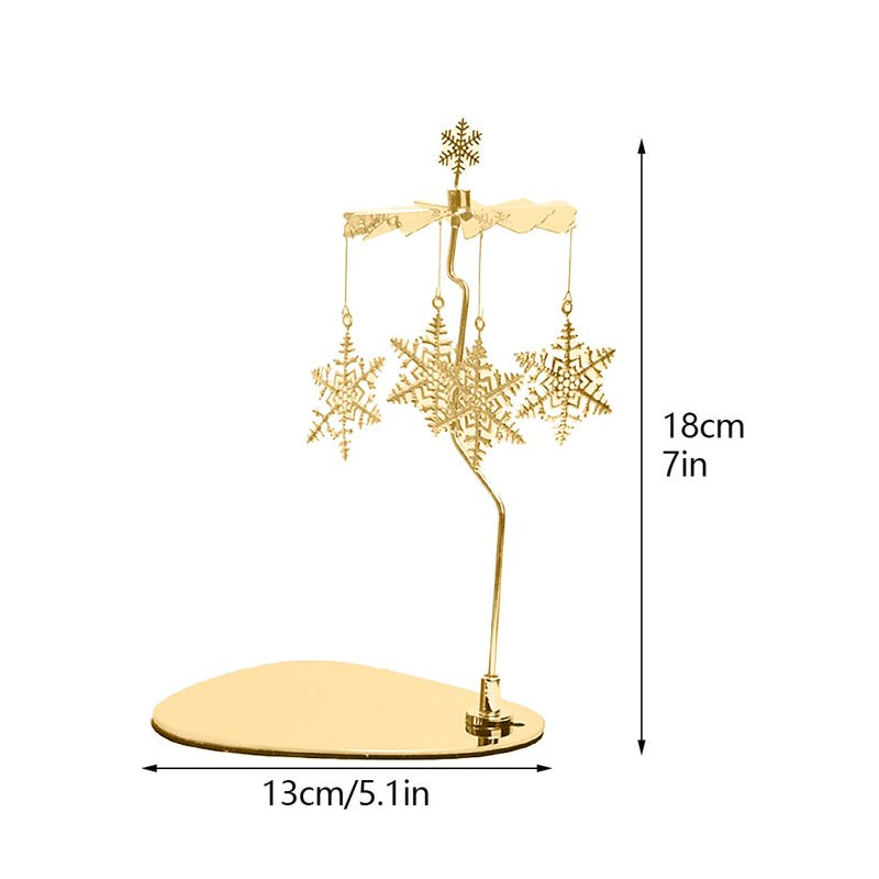 Eprolo carousel candle spinner holder with rotating heat-powered candlestick and tray, decorative and functional for home decor.