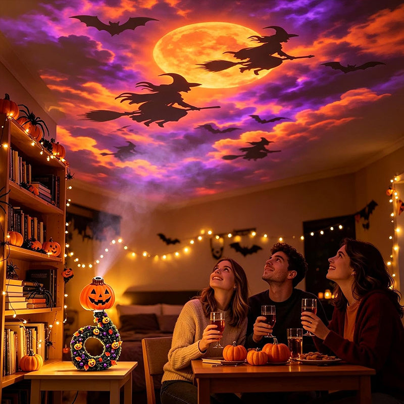 eprolo Christmas projector light USB powered holiday night light with 6+ patterns and flexible tree design for bedroom and ceiling decor