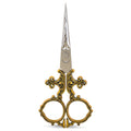 European Victorian carved scissors by eprolo, vintage embroidery thread snips and cross-stitch scissors for tailoring and tea ceremony use.