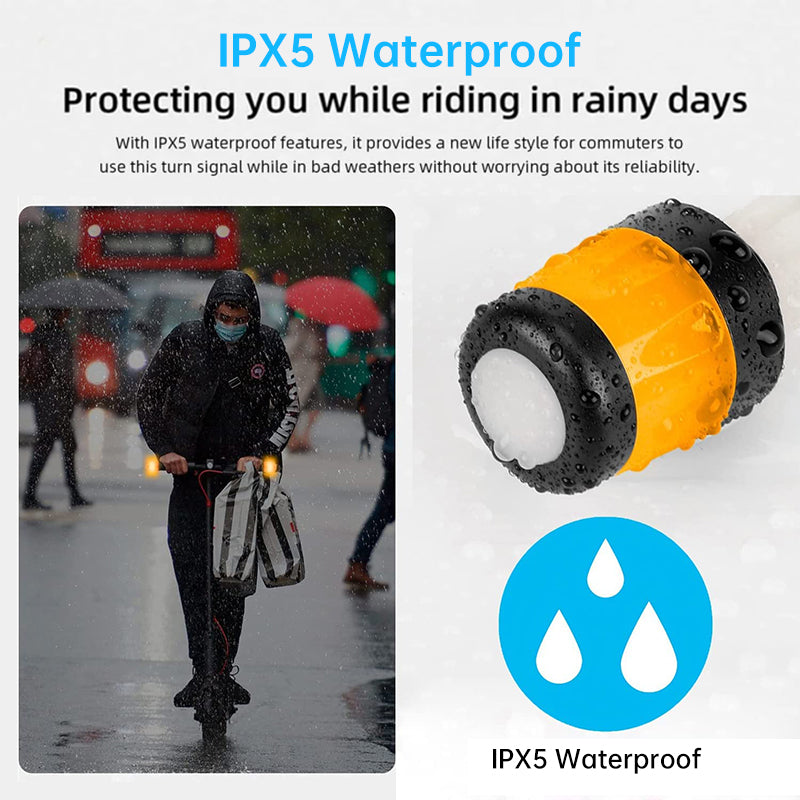 eprolo LED scooter turn signal lights 2-pack waterproof handlebar indicators for Ninebot Max G30 and ES series scooters