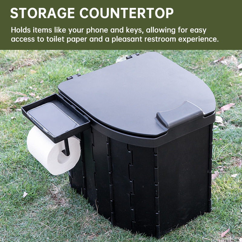 Portable PU toilet with lid by eprolo, 200kg capacity, mobile camping potty for adults, ideal for outdoor adventures and emergencies.
