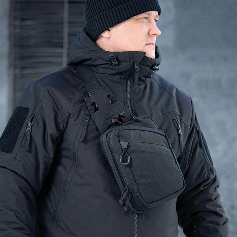 eprolo tactical pistol transport bag with holster, crossbody sling for concealed carry, outdoor range use, EDC handgun chest pack