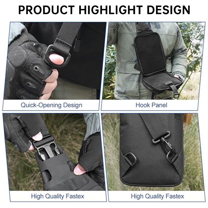 Eprolo tactical pistol transport bag with holster, concealed carry crossbody sling for handgun, outdoor and range use.