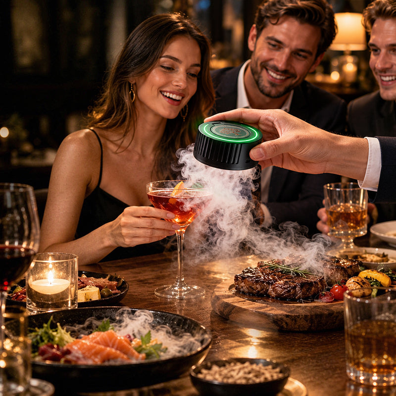 Eprolo upgraded electric smoker infuser kit for whiskey and cocktails, tabletop drink smoke diffuser, bartender tool.