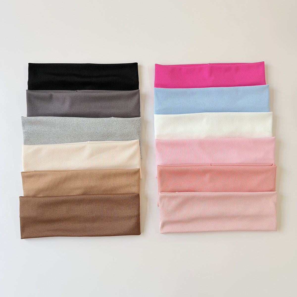 Black cotton elastic headband by eprolo, wide sweat-absorbent headwear for fitness, casual wear, and multi-functional use.