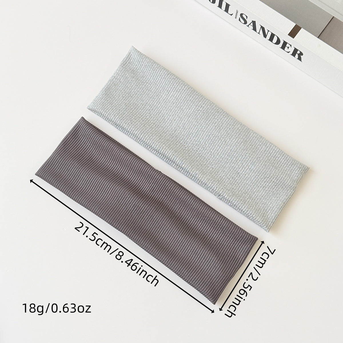 Black cotton elastic headband, wide sweat-absorbent band, solid color, multi-functional headwear from eprolo