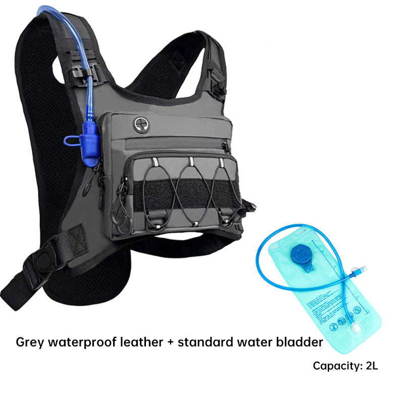 Men’s waterproof tactical chest bag by eprolo, outdoor crossbody sling for hiking, trail running, travel, and camping activities.