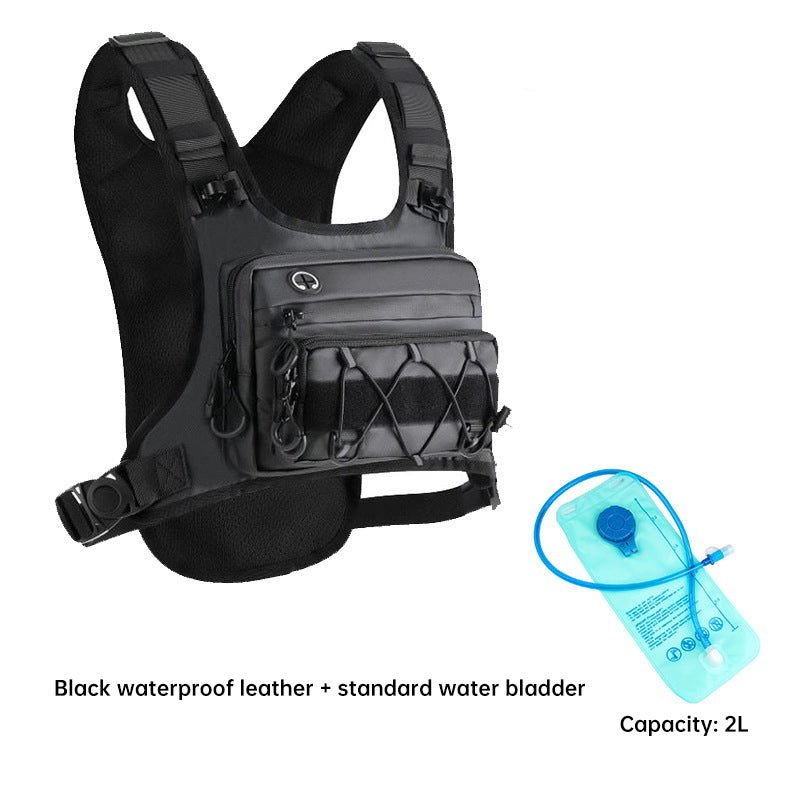 Men’s waterproof tactical chest bag by eprolo, outdoor crossbody sling suitable for hiking, trail running, travel, and camping.