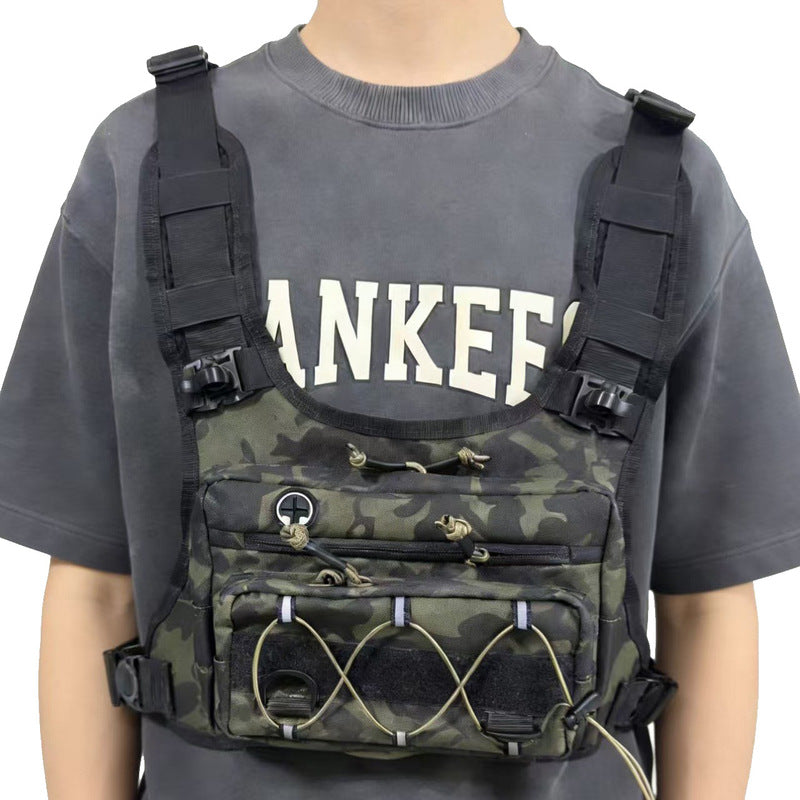 Men’s waterproof tactical chest bag by eprolo, outdoor crossbody sling for hiking, trail running, travel, and camping.