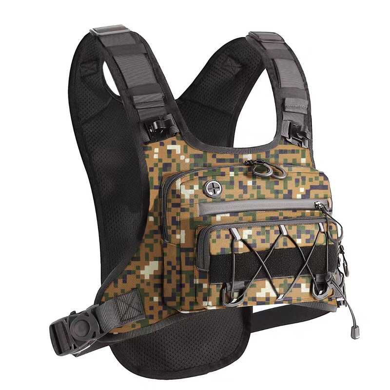 Men’s waterproof tactical chest bag by eprolo, outdoor crossbody sling for hiking, trail running, travel, and camping.