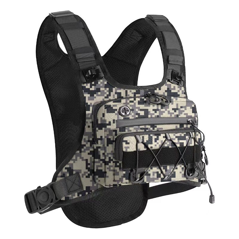Men’s waterproof tactical chest bag by eprolo, outdoor crossbody sling for hiking, trail running, travel, and camping.