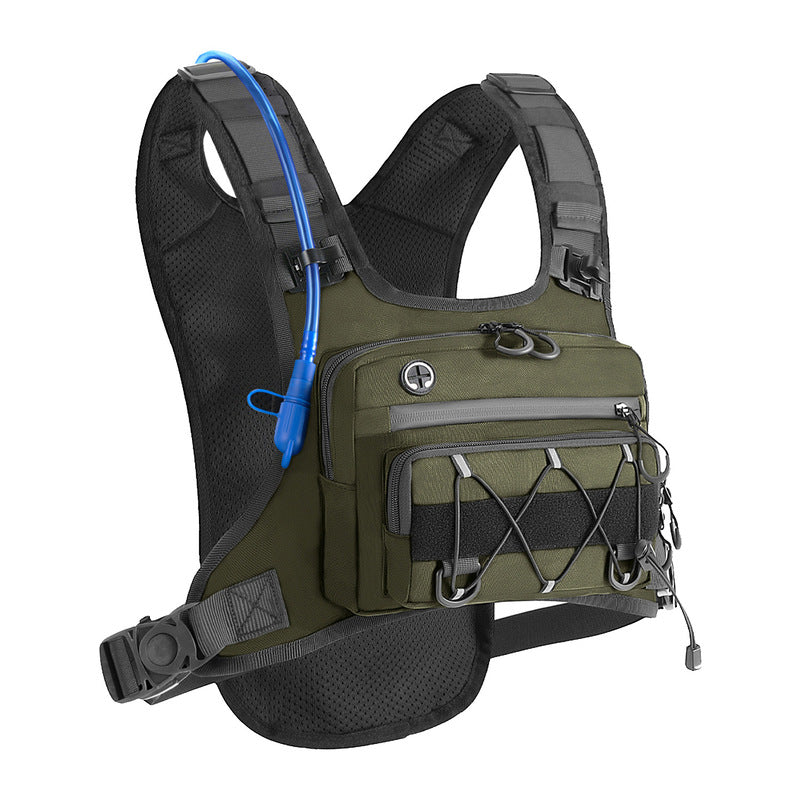 Men’s waterproof tactical chest bag by eprolo, outdoor crossbody sling for hiking, trail running, travel, and camping.