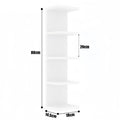 eprolo white 5-tier wall floating shelf 31.5-inch wood-style display rack for books and plants