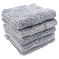 Set of five GoGoNano premium microfiber polishing cloths, 38x38 cm for cleaning and polishing surfaces.