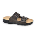 Dark brown Märt men's sandals by Omaking, featuring open-toe design and comfortable straps for casual wear.