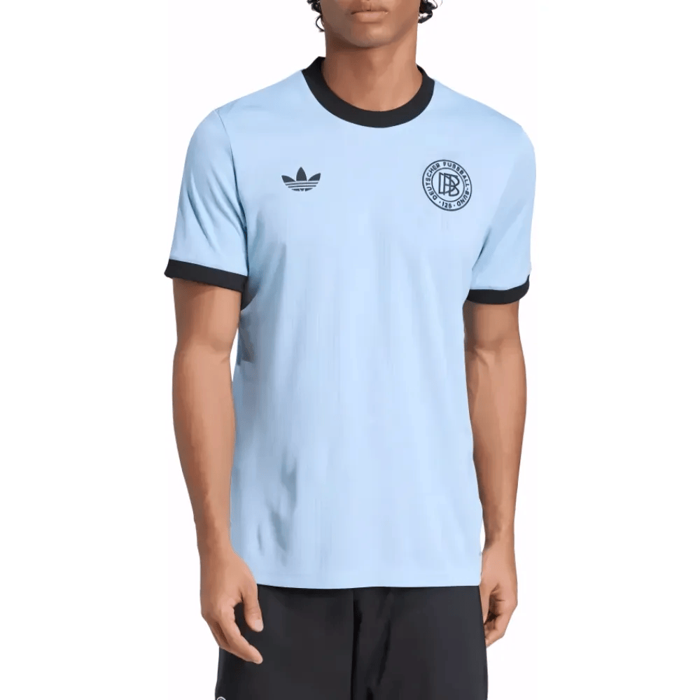 Germany 175th Anniversary home goalkeeper jersey 2025 by Adidas, featuring team logo and goalkeeper design in green and white.
