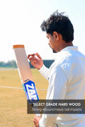 ZAP Bouncer Scoop tennis cricket bat with 35-inch wooden bat for tennis cricket gameplay, featuring a curved scoop design.
