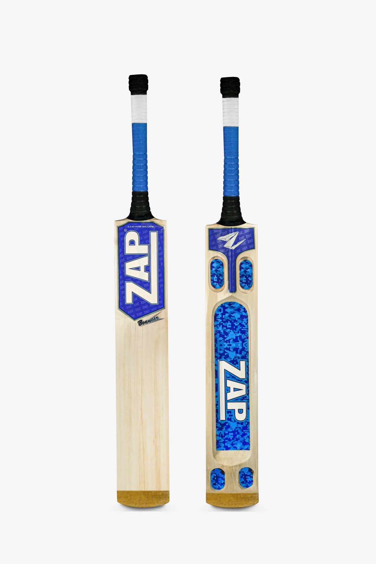 ZAP Bouncer Scoop tennis cricket bat with 35-inch wooden bat featuring a lightweight design and ergonomic handle for powerful shots.