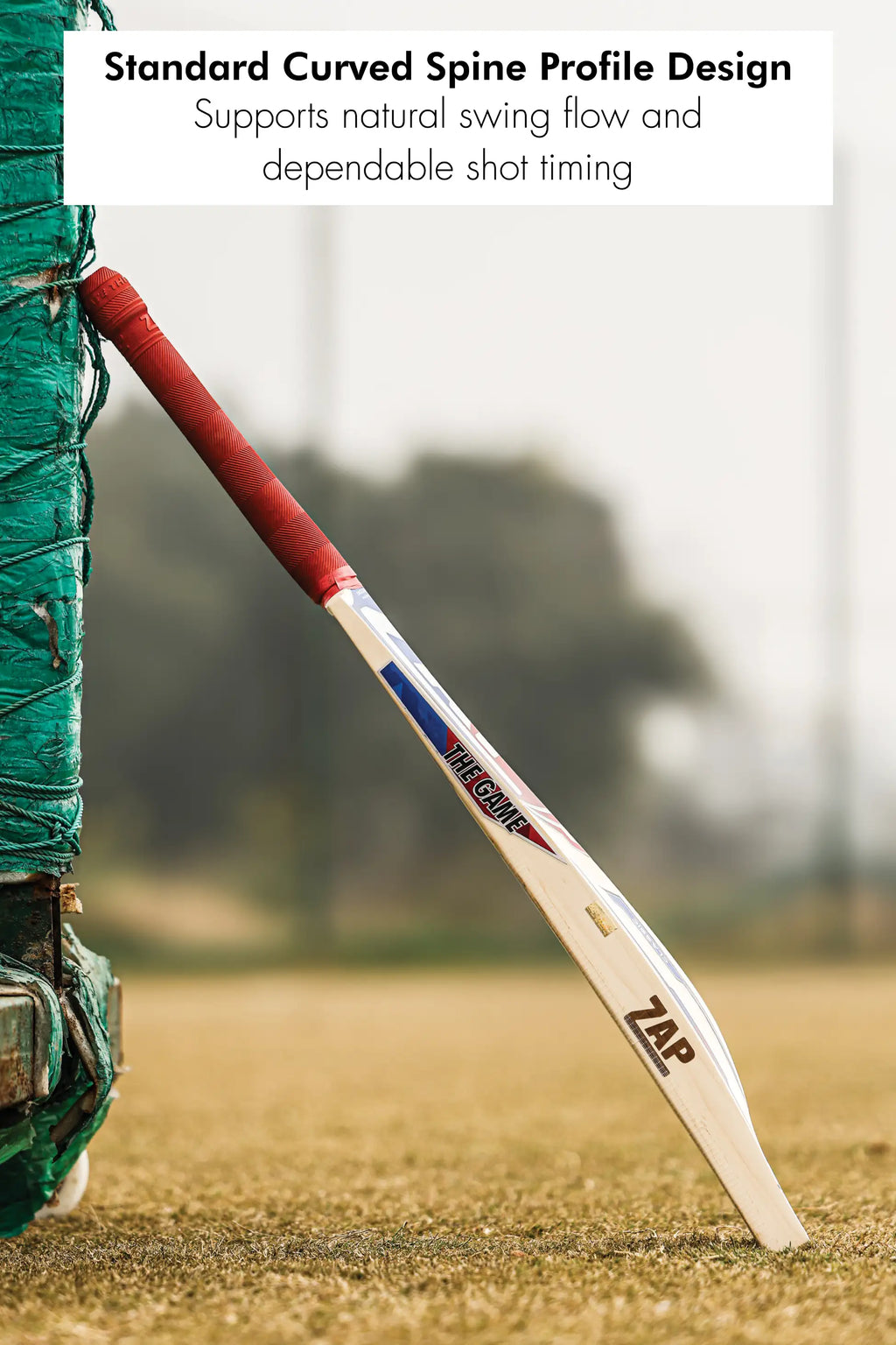 ZAP Sports Classic Emperor English Willow Bat with polished wood finish and traditional cricket bat design.