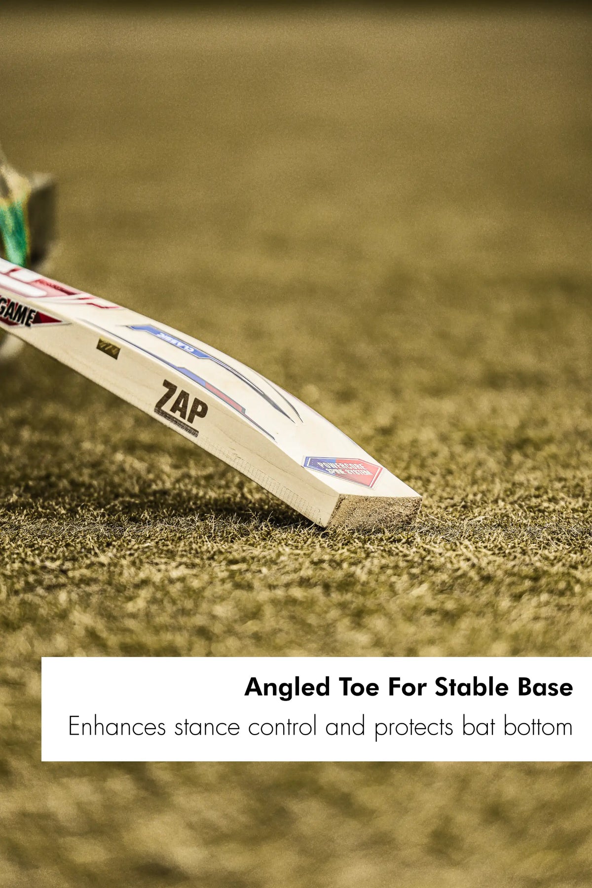ZAP Sports Classic Emperor English Willow Bat with wooden handle and smooth surface ideal for cricket players.